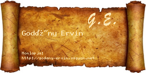 Godány Ervin névjegykártya