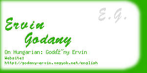 ervin godany business card